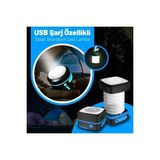 Byanes Tekne Için USB Şarjlı Solar Akordeon Beyaz LED Lamba