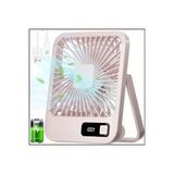 Byanes Ultra Ince Masaüstü Fan, 5 Hızlı LED Göstergeli, Şarjlı, Serinleten Mini Klima