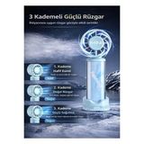 Byanes USB Şarjlı Mini Taşınabilir Masaüstü Vantilatör 3 Kademe Güçlü