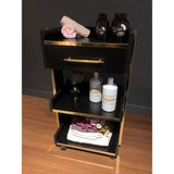 Byarzu Design Çekmeceli Gold Etejer - Siyah