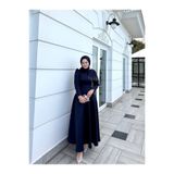BYATEİLER Lacivert Lina Kurdeleli Tesettür Abiye