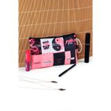 BYBAG Blackpink K-Pop Desenli Kalemlik Fermuarlı Makyaj Çantası Orta Boy 12cm x 20cm PEMBE_BLACKPINK_ORTA_MAKYAJ