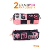 BYBAG İki Adet Blackpink K-Pop Desenli Kalemlik Fermuarlı Makyaj Çantası