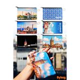 BYBAG İstanbul Temalı 6 Adet Hediyelik Oxford Kumaş Cüzdan Bozuk Para Çantası İSTANBUL_6LI_CÜZDAN