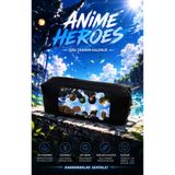 BYBAG Özel Tasarım "Anime Heroes" One Punch Man Baskılı Siyah Impertex Kumaş Kalemlik ve Çok Amaçlı Kalem