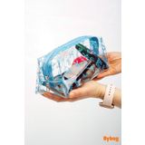 BYBAG Paris Eyfel Kulesi Baskılı Mavi Renkli Şeffaf PVC Makyaj Seyahat Kozmetik Ecza Bebek Deniz Çantası