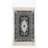 Bybars El Yapımı Osmanlı Desenli Mini Kilim 20X33 Cm – Dekoratif Masa Üstü Kilim – Türk Motifli Geleneksel Ev Dekoru – Püsküllü Vintage Mini Halı (Çok Renkli Eskitme 4) Vitrin