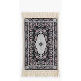 BYBARS El Yapımı Osmanlı Desenli Mini Kilim 20x33 cm – Dekoratif Masa Üstü Kilim – Türk Motifli Geleneksel Ev Dekoru – Püsküllü Vintage Mini Halı (Çok Renkli Eskitme 4)