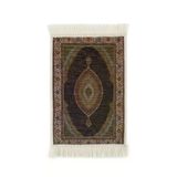 Bybars El Yapımı Osmanlı Desenli Mini Kilim 20X33 Cm – Dekoratif Masa Üstü Kilim – Türk Motifli Geleneksel Ev Dekoru – Püsküllü Vintage Mini Halı (Çok Renkli Koyu Renkler Odaklı 7) Vitrin