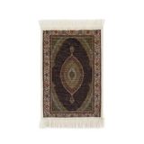 BYBARS El Yapımı Osmanlı Desenli Mini Kilim 20x33 cm – Dekoratif Masa Üstü Kilim – Türk Motifli Geleneksel Ev Dekoru – Püsküllü Vintage Mini Halı (Çok Renkli Koyu Renkler Odaklı 7)