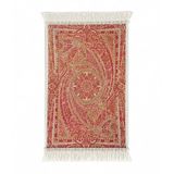 BYBARS El Yapımı Osmanlı Desenli Mini Kilim 20x33 cm – Dekoratif Masa Üstü Kilim – Türk Motifli Geleneksel Ev Dekoru – Püsküllü Vintage Mini Halı (Eskitme Çok Renkli 3)