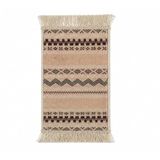 BYBARS El Yapımı Osmanlı Desenli Mini Kilim 20x33 cm – Dekoratif Masa Üstü Kilim – Türk Motifli Geleneksel Ev Dekoru – Püsküllü Vintage Mini Halı (Köy Özlemi Nakışlı 6)