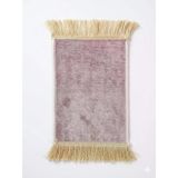 BYBARS El Yapımı Osmanlı Desenli Mini Kilim 20x33 cm – Dekoratif Masa Üstü Kilim – Türk Motifli Geleneksel Ev Dekoru – Püsküllü Vintage Mini Halı (Pembe Huzur 10)