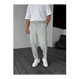 BYBASICMAN Gri Katlı Paça Kumaş Pantolon B-3011