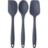 ByBirgül Büyük Boy Yanmaz Yapışmaz Silikon Spatula +Kaşık 3 lü set