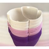 Bybirgül Mor &pembe &beyaz 18 Lisilikon Mini Gül Kek Kalıbı,muffin Kalıbı, Airfryer Kalıbı 18 Adet - 7 cm