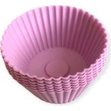 ByBirgül Pink Rose Pembe 12 Li Silikon Mini Kek Browni Kalıbı ,muffin Kalıbı 12 Adet ,airfryer Uyumludur