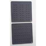 ByBirgül Slilikon Yıldız Antrasit Nihale 17x17 cm (2li) Airfryer Pişirme Matı