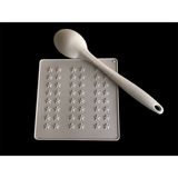 Bybirgül Slilikon Yıldız Beyaz Nihale 17X17 cm (Airfryer Pişirme Matı +1 Ade Kaşık Set