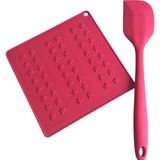 Bybirgül Slilikon Yıldız Kırmızı Nihale 17X17 cm Airfyer Pişirme Matı + SPATULA(1ADET)