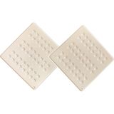 Bybirgül Slilikon Yıldız Nihale Beyaz 17X17 cm (2li) Airfryer Pişirme Matı