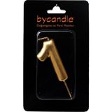 Bycandle 1 Yaş Rakam Mum Gold Altın Renk