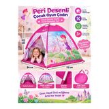 BYCEGU 112 x 94 x 112 cm Pembe Peri Desenli Çocuk Oyun Çadırı – Kolay Kurulumlu Oyun Evi