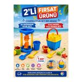 BYCEGU Orta Boy Oyuncak Kum Kale Kova Seti Oyuncak Su Değirmeni Plaj Kum Oyun Seti İkili Set