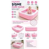 BYCEGU Şişme Taban Bebekler Ve Çocuklar İçin Uygun Pembe Renk Su Havuzu Şişme Havuz 86x86x25