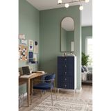 BYCİNO CENOVA 5 ÇEKMECELİ MODERN TASARIM MDF MEMBRAN KAPAK LAMBİRİ LACİVERT ŞİFONYER