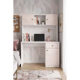 BYCİNO LEYLA DOLAPLI MDF MEMBRAN KAPAKLI MODERN TASARIM BEJ ÇALIŞMA MASASI