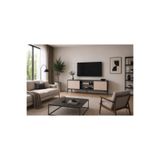 BYCİNO NAPOLİ 130 CM 2 KAPAKLI RAFLI TRAVERTEN DESENLİ MODERN TASARIM TV ÜNİTESİ