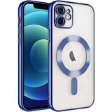 BYCONNERS iPhone 11 için Kılıf Kamera Korumalı Magsafe Wireless Şarj Özellikli Demre Kapak Çok Şık Kristal Kılıf Telefonunuzu tam korur iphone 11 kablosuz şarj destekli (Sierra Mavisi)