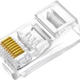 BYCONNERS Rj45 Konnektör 100 Adet Network Konnektör Cat5 Jak Jack Internet