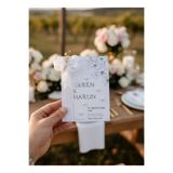 ByDeryaEvent Kişiye Özel İsim Ve Tarihli İncili Kurdeleli Düğün Nikah Nişan Davetiyesi - 50 Adet