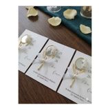 ByDeryaEvent Melek Ayna GOLD Hediyelik 10 Adet Kartlı Nikah Nişan Kına Düğün Hediyesi