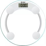 Bydiz BY-001 Dijital Baskül Banyo Tartı 180 Kg Kapasiteli Temperli Cam (Yuvarlak) - Beyaz
