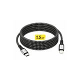 bydiz Premium Örgülü USB-C - Lightning 1,5 m 27W Hızlı Şarj Kablosu iPhone 14/13/12/11 iPad AirPods Uyumlu