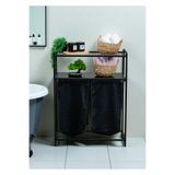 Bye Concept More DEKORATİF KİRLİ SEPETLİ BANYO DOLABI 2 RAFLI 2 BÖLMELİ ÇAMAŞIR SEPETİ BANYO DÜZENLEYİCİ ORGANİZER