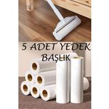 BYENS 5 Adet Yedek Tüy Toplayıcı Rulo Kedi Köpek Tüyü Toplama Yapışkanlı Yedek Rulosu Xl 16 Cm