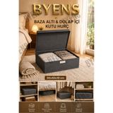 BYENS Baza Altı Hurç Yatak Kapaklı Kutu İçi Düzenleyici Hurcu Büyük Boy Organizer Düzenleme Pencereli Seti Hurçlar Kutulu Pencereli Çekyat