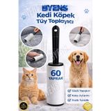 BYENS Tüy Toplayıcı Rulo ve Kedi Köpek Tüyü Toplayıcı Kıyafet Toz Toplama Rulosu Yapışkanlı 60 Yaprak