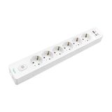 Byes Altılı Anahtarlı USB Hızlı Şarjlı (20W) Topraklı Priz, 2m, Çocuk Korumalı