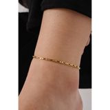 ByFlorya Jewelry Çelik Dikdörtgen Kare Halhal Günlük Kullanıma Uygun Kutu Dikdörtgen Halhal 2mm 22cm+4cm