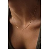 Byflorya Jewelry Çelik Dudak Zincir Kolye Ince Singapur Sarma Burgu Zincir 2mm Zarif Minimal - Altın - 40 cm