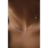 Byflorya Jewelry Çelik Dudak Zincir Kolye Ince Singapur Sarma Burgu Zincir 2mm Zarif Minimal - Gümüş - 60 cm