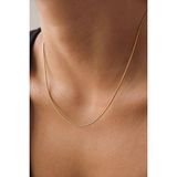 Byflorya Jewelry Çelik İnce İtalyan Zincir Kolye Balık Sırtı Yılan Zincir 1 mm Kararmaz Gold Renk 45&60 cm Unisex - Altın - 45 cm