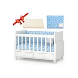 Bygolden Wsmall Sallanır Anne Yanı Bebek Beşiği Yatak Ve Mavi Uyku Seti Hediyeli