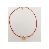 bygüneşaccessories At Nalı Detaylı Kırmızı Ip Şans Kolyesi KOL001