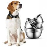 Bygytyo Paslanmaz Çelik Köpek Kaseleri 6'lı Set - Büyük Köpekler için Dökülmez Su Kaseleri, Bulaşık Makinesinde Yıkanabilir, Kaymaz Silikon Taban, Küçük Orta ve Büyük Evcil Hayvanlar için Ağır Hizmet Tipi